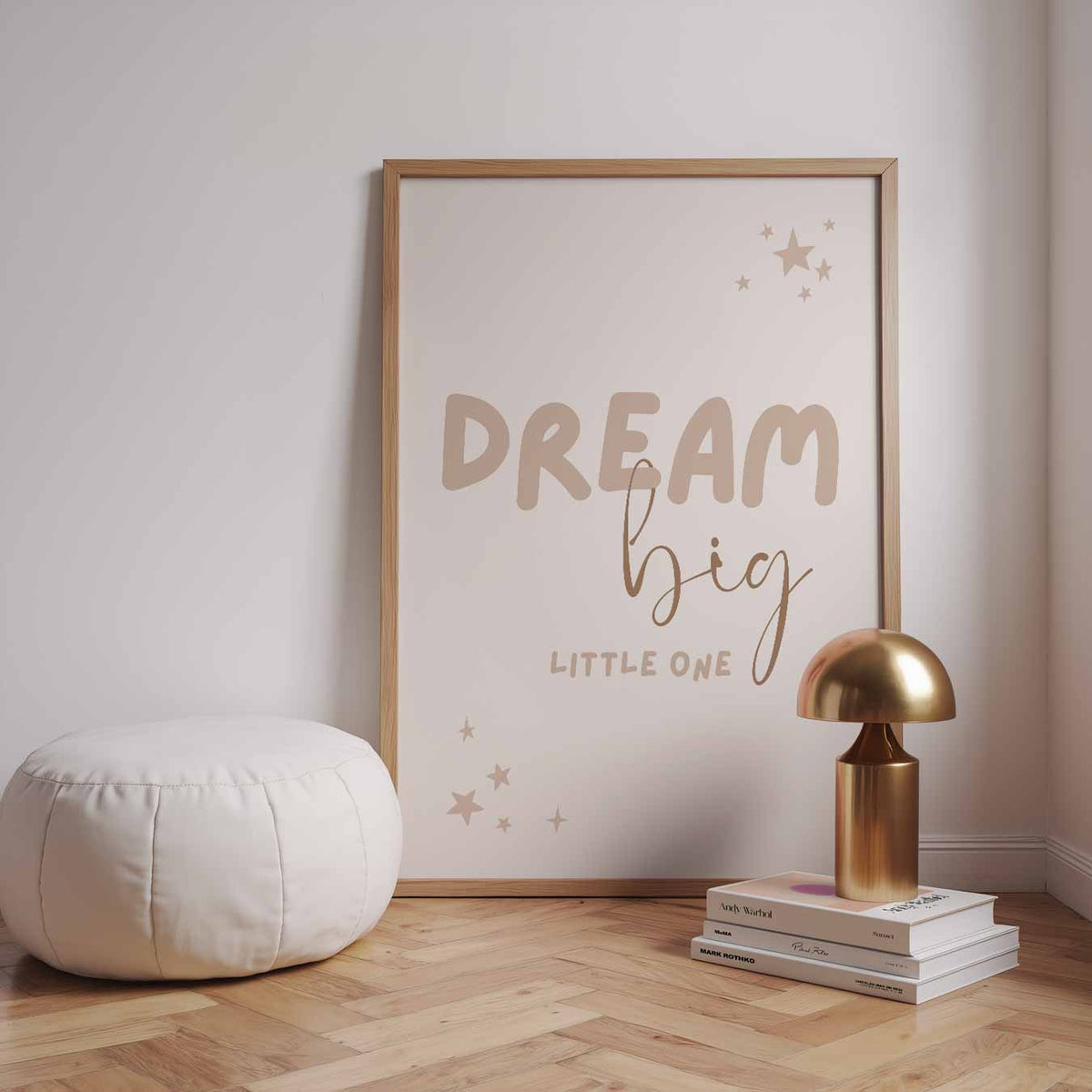 Droom Groot Kinderkamer – speelse wandkunst als portret kinderposter