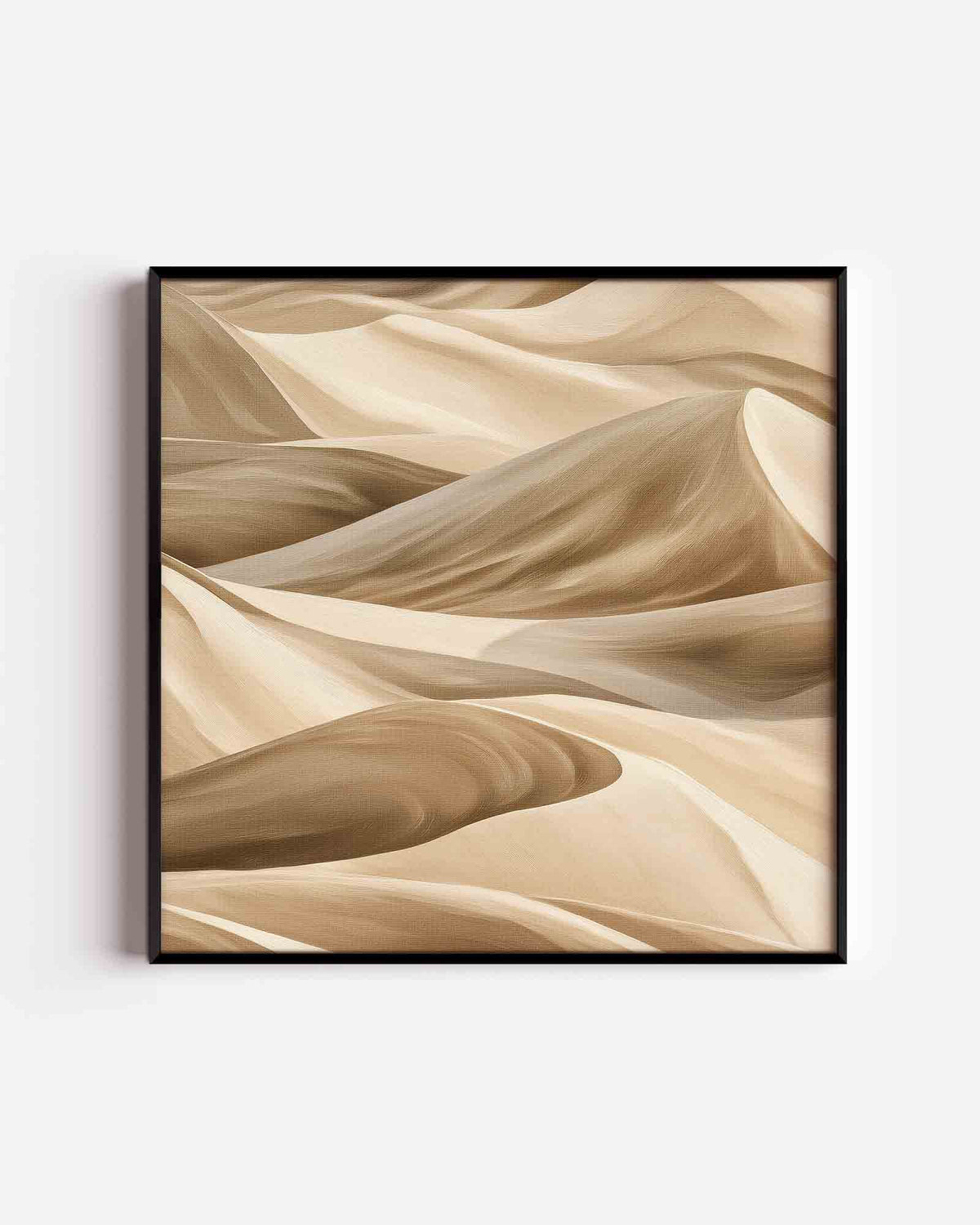 Golvende zandduinen – abstracte vierkante poster als wanddecoratie
