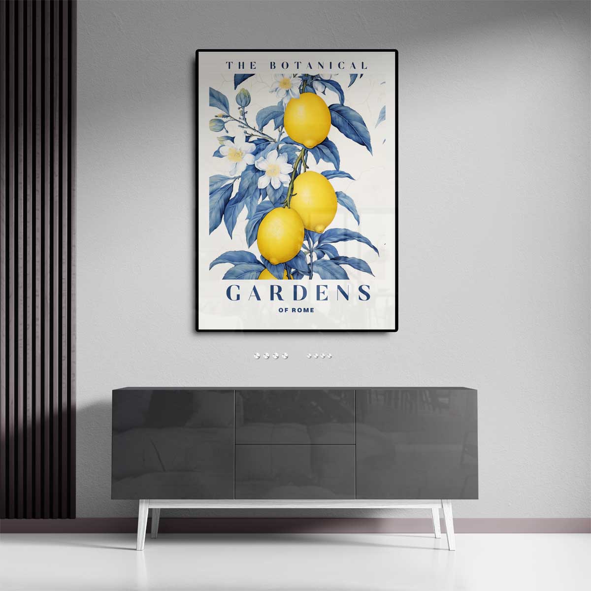 Botanische Tuinen van Rome Poster – dibond wanddecoratie in staand formaat