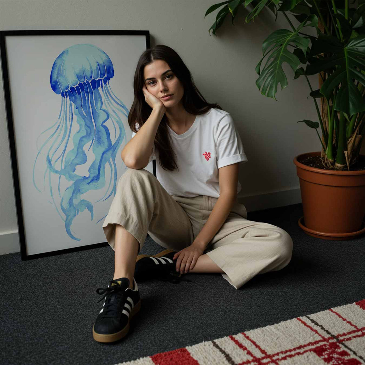 Sereen Medusa Kunstwerk – staande muurposter met dierenthema