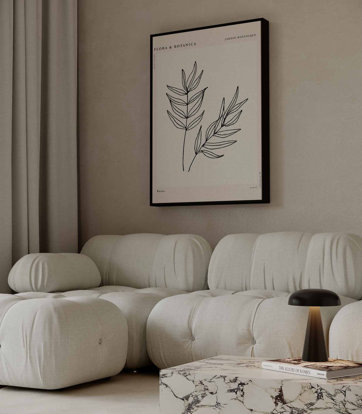 Botanische Illustratie "Eenvoudig Blad – plexiglas wanddecoratie in portret formaat