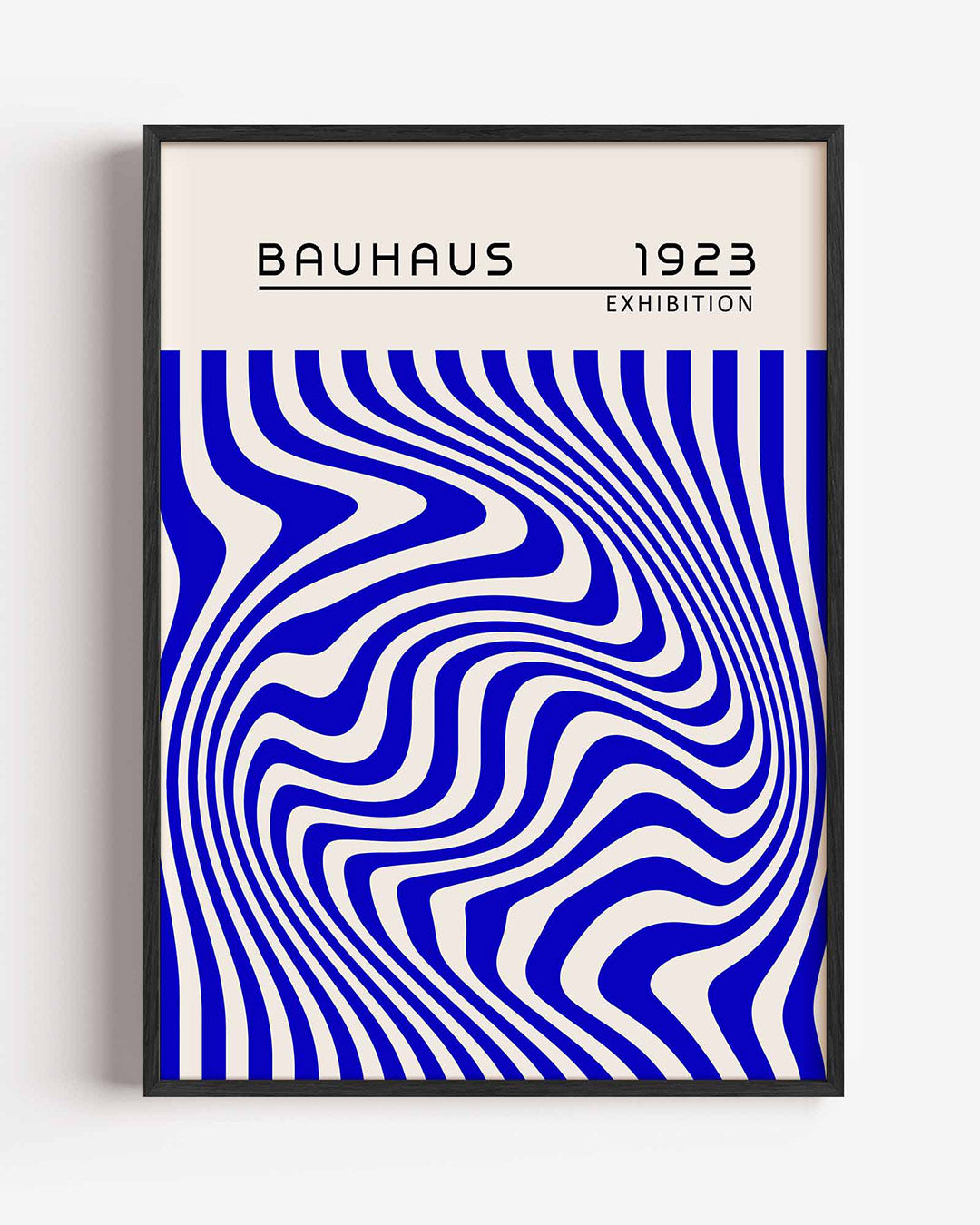 Golvend lijnenspel – staande Bauhaus poster als wanddecoratie