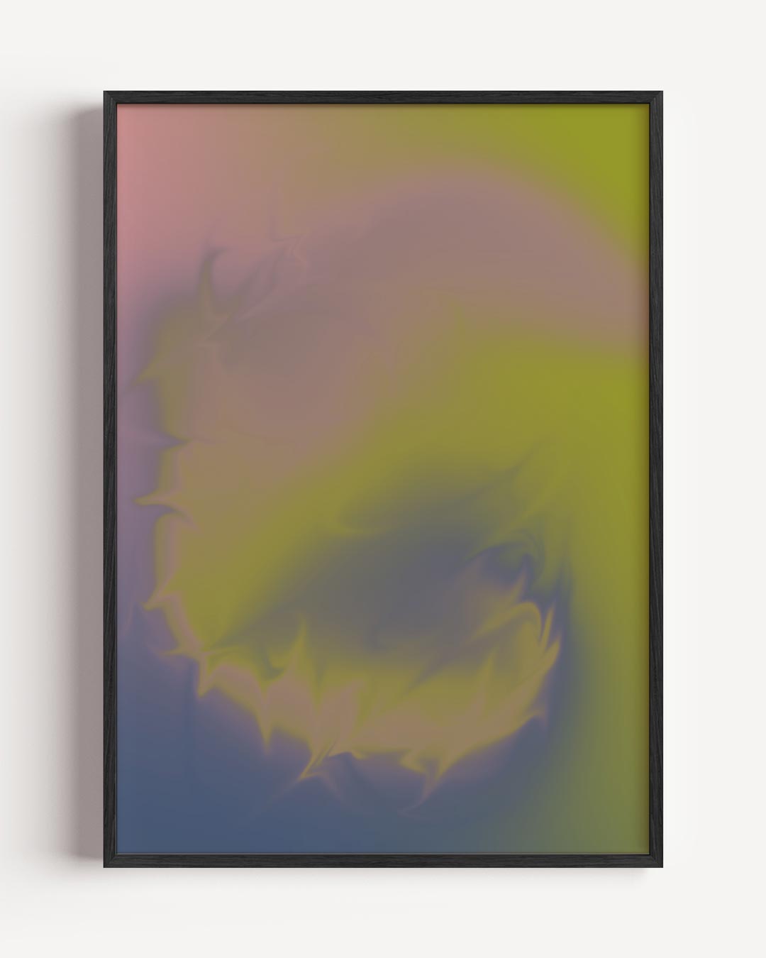 Mystieke Kleurenwerveling – kleurrijke abstracte portret poster als wanddecoratie