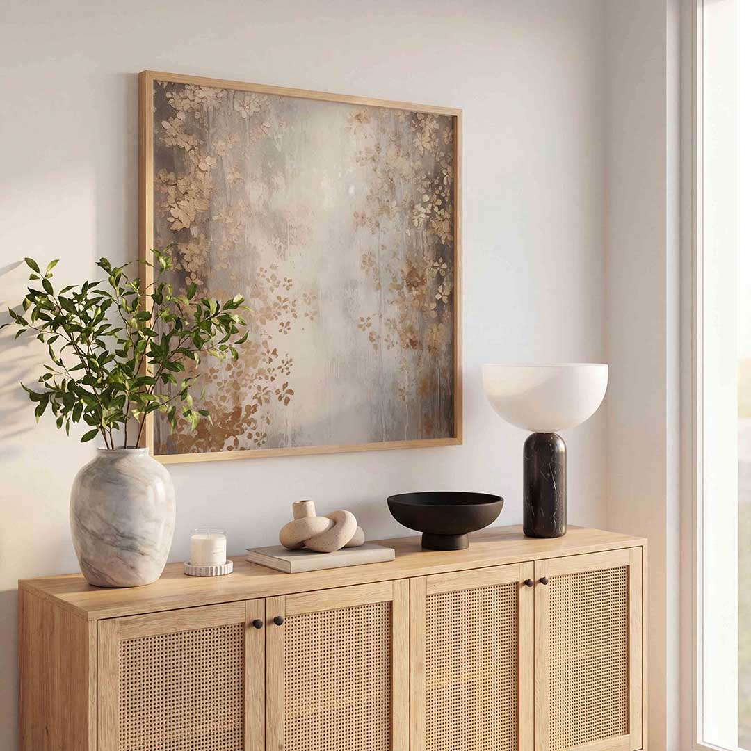Bloemmotief – abstracte wandkunst als vierkante poster
