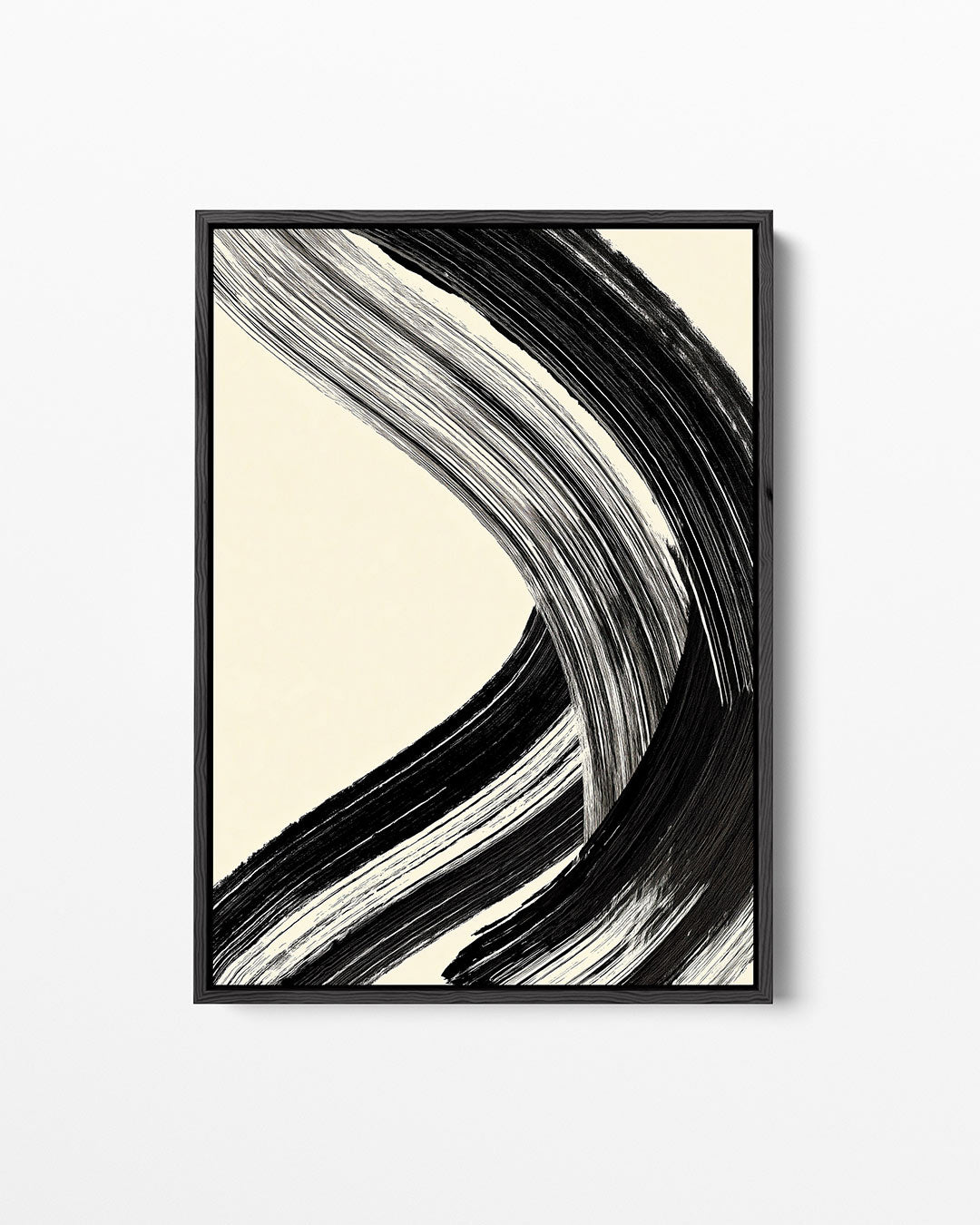 Dynamische borstelslag – staand wanddecoratie kunstwerk