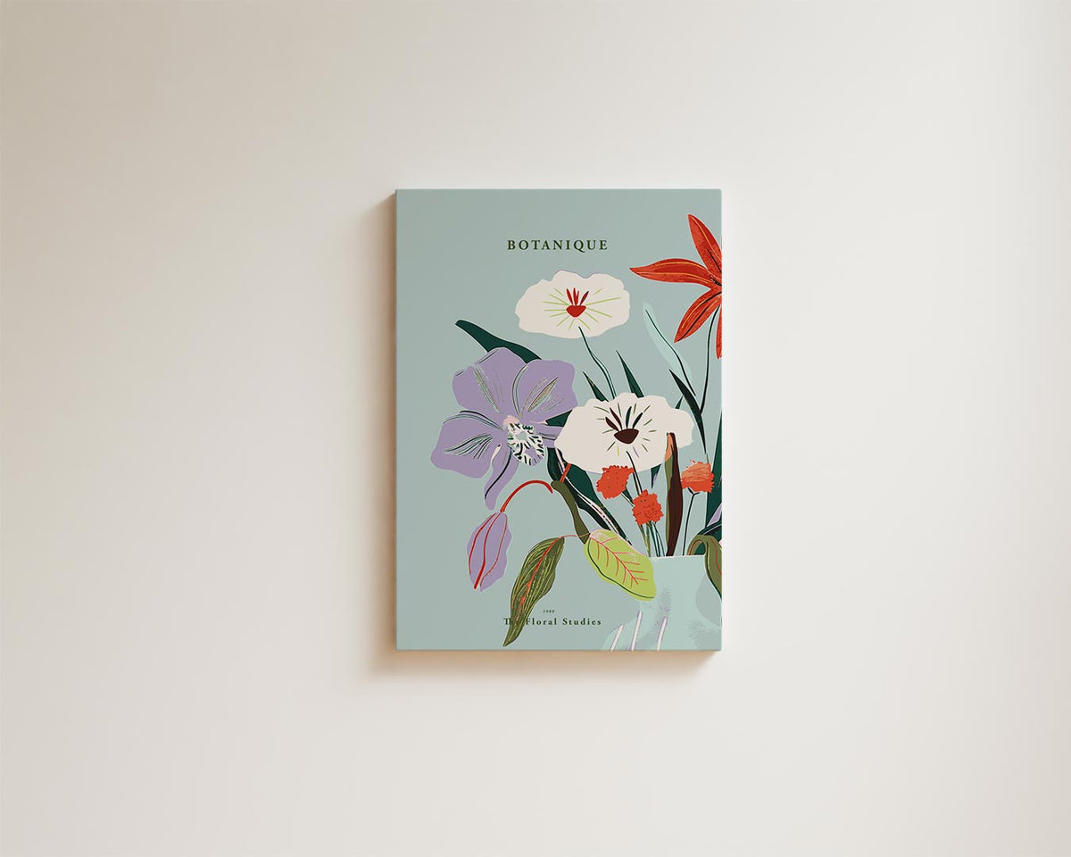 Bloemenpracht in Pastel – modern portret kunstwerk van WallArtistic