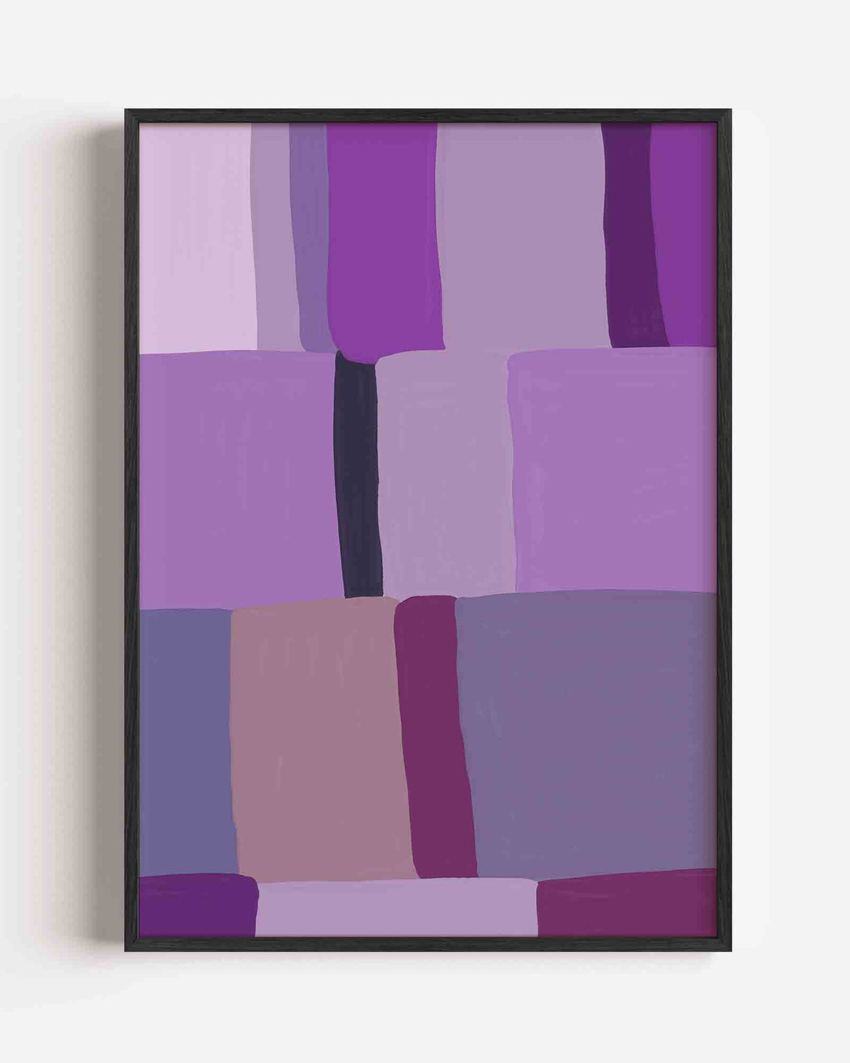 Abstracte paarse vlakken – hedendaagse illustratie portret poster als wanddecoratie