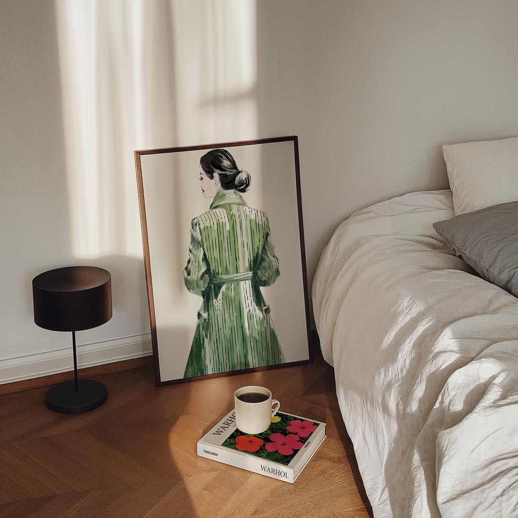 Stijlvolle Mode Illustratie – staande zomer wanddecoratie van WallArtistic