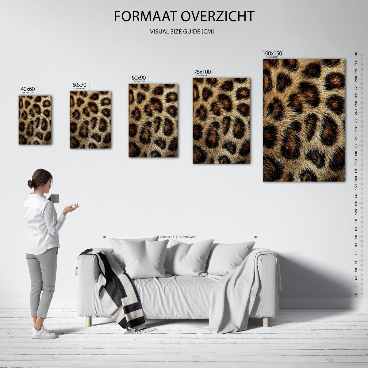 Dierlijke patronen – staande wanddecoratie van WallArtistic