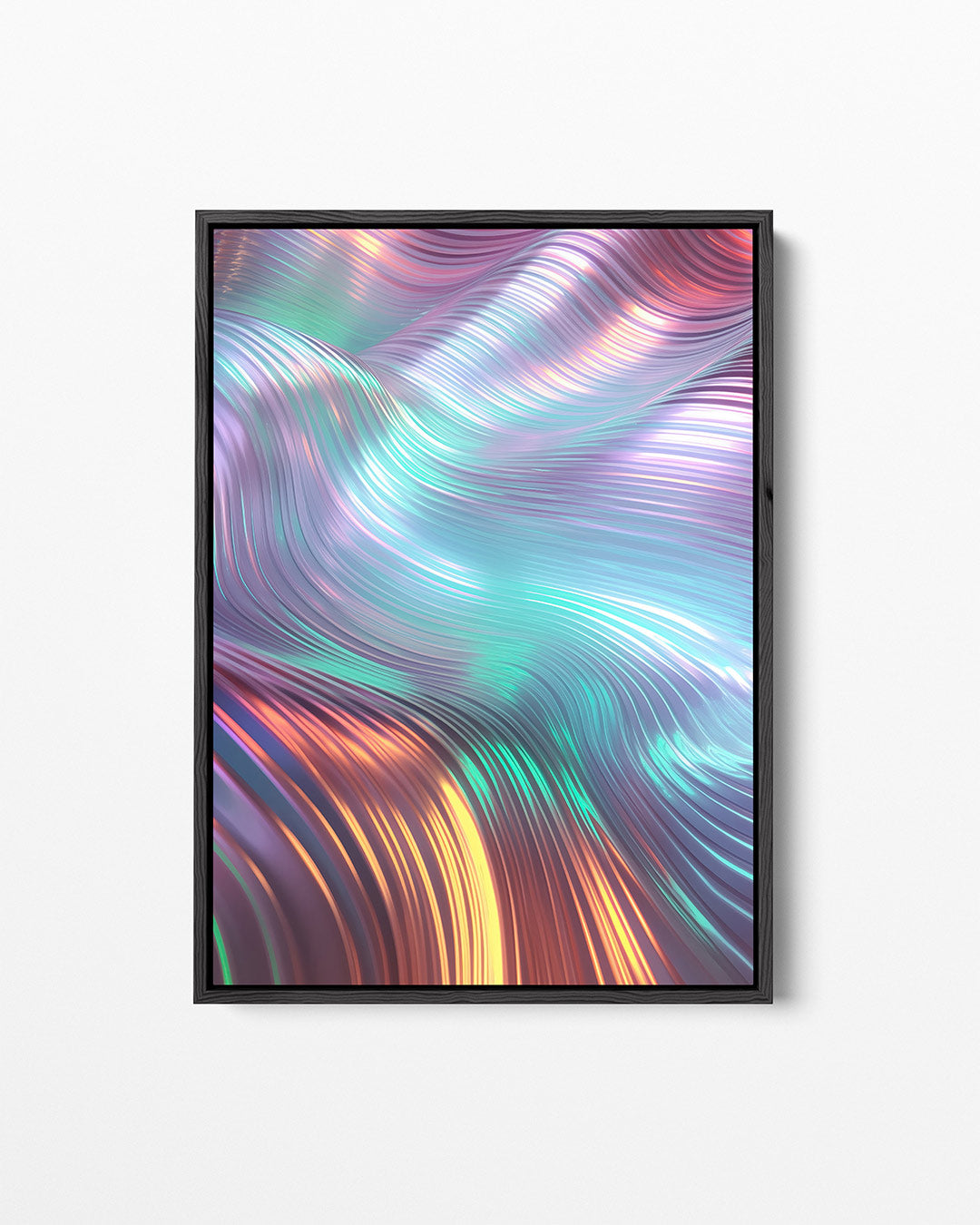 Golvende kleuren – Glanzende – staand wanddecoratie kunstwerk