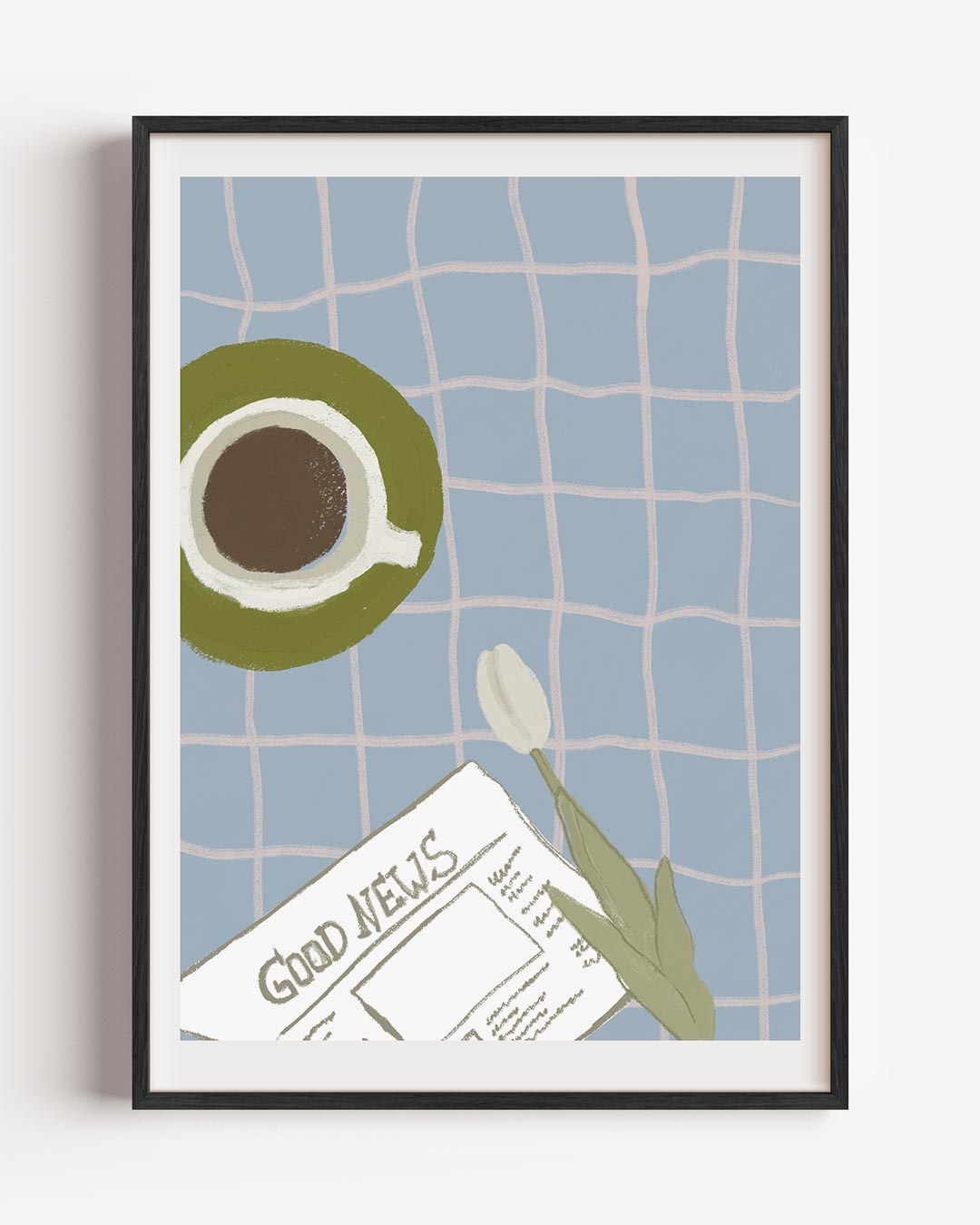 Ontspannen Ochtend Bliss – keuken portret poster als wanddecoratie