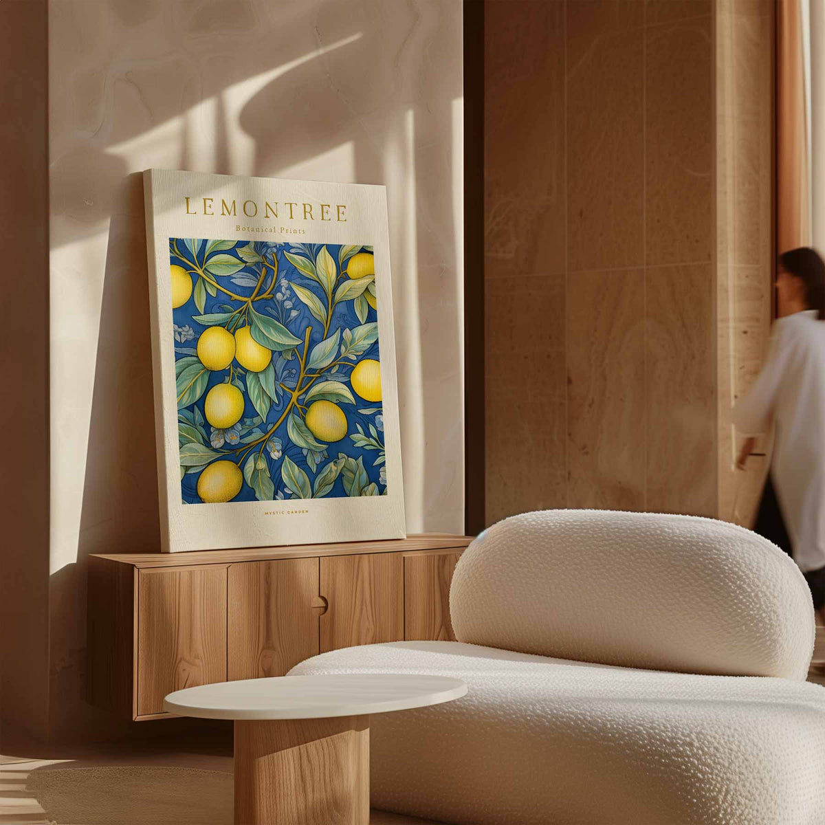 Citroenboom Botanische Print – dibond kunstwerk als wanddecoratie