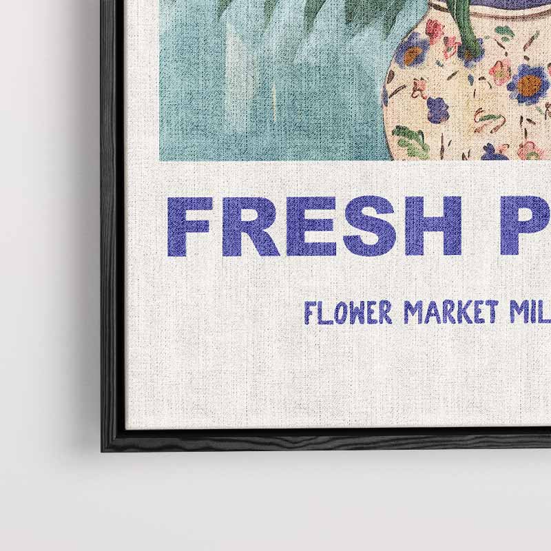 Bloemenpracht in Milaan – canvas wanddecoratie in portret formaat