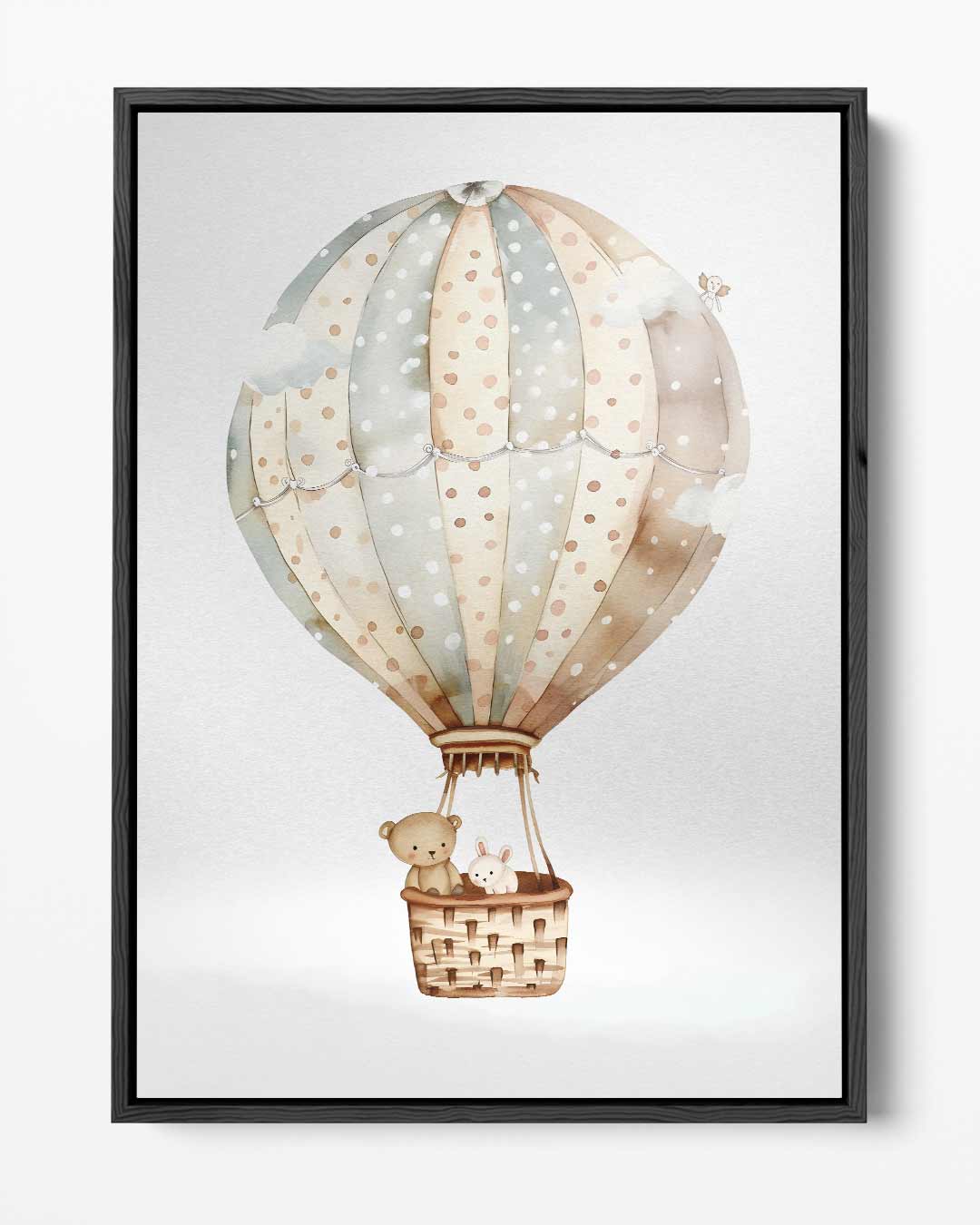 Luchtballon Avontuur Kinderkamerposter – portret kunstwerk als wanddecoratie