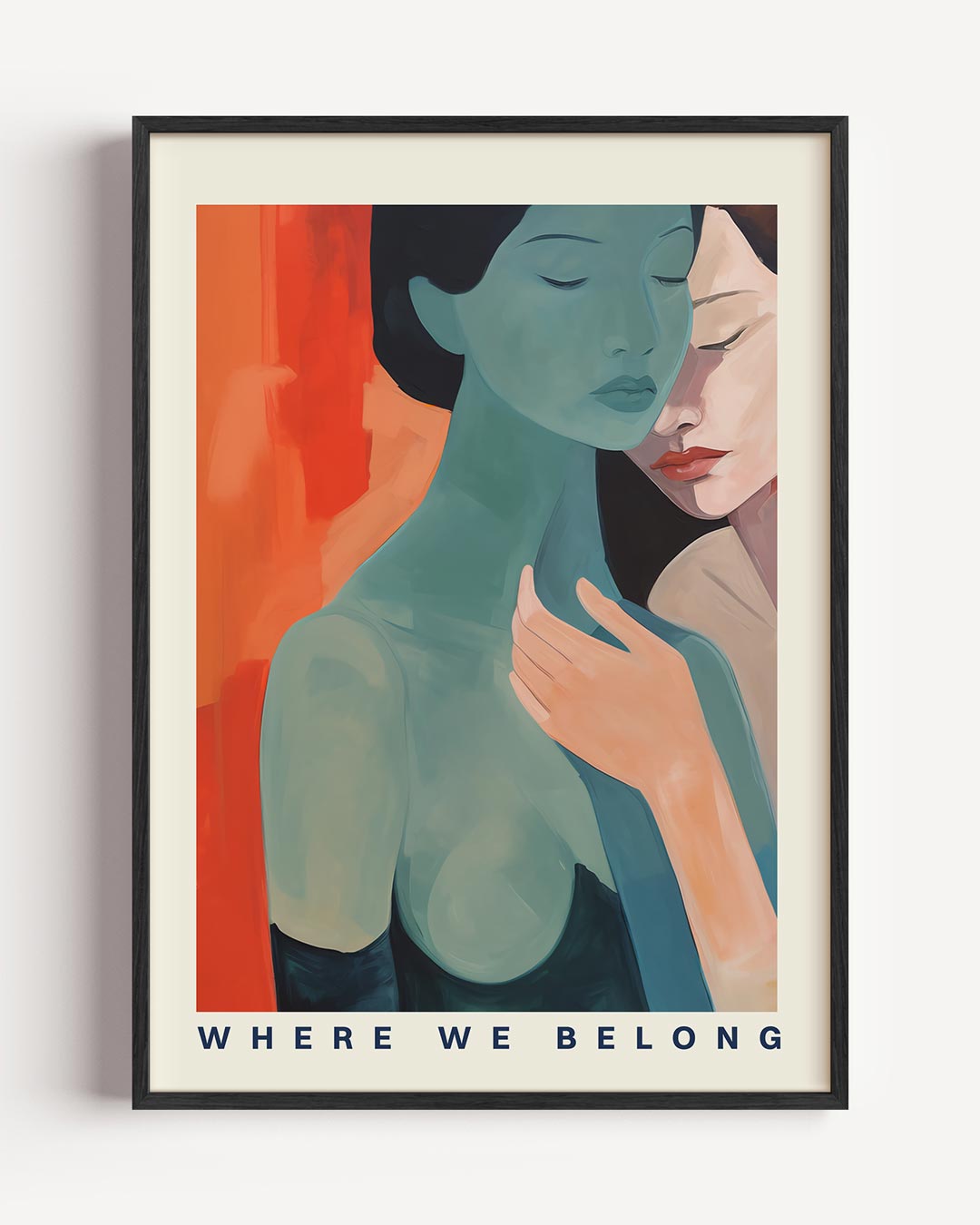 Where We Belong – vrouwelijk portret poster als wanddecoratie