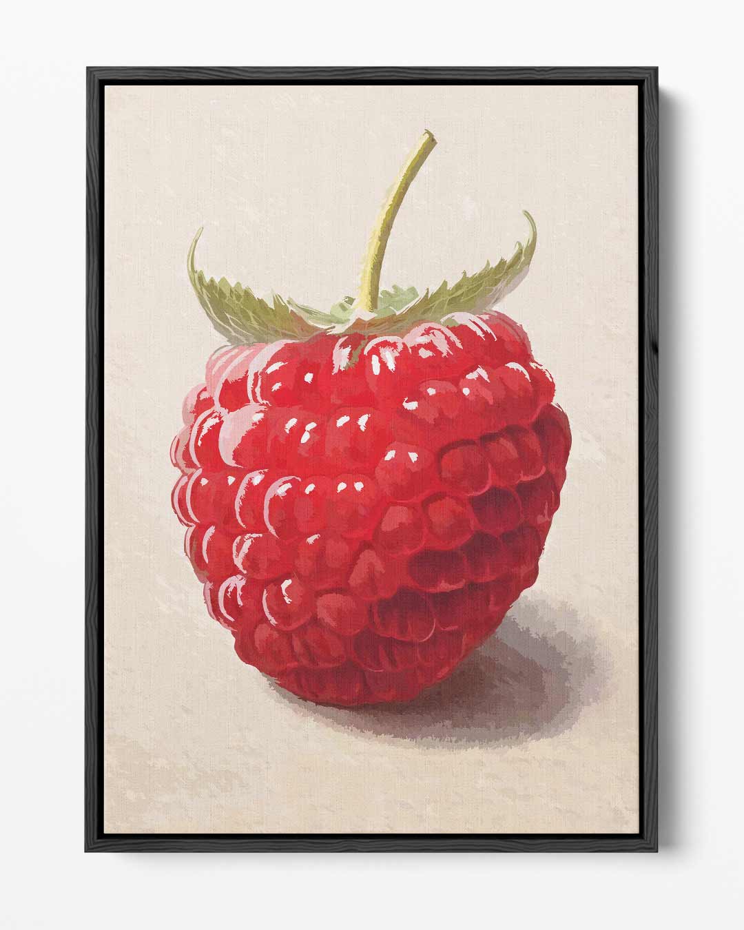 Frisse Framboos – portret kunstwerk als wanddecoratie