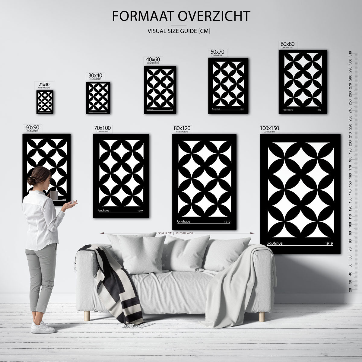– geometrische poster in Bauhaus-stijl van WallArtistic