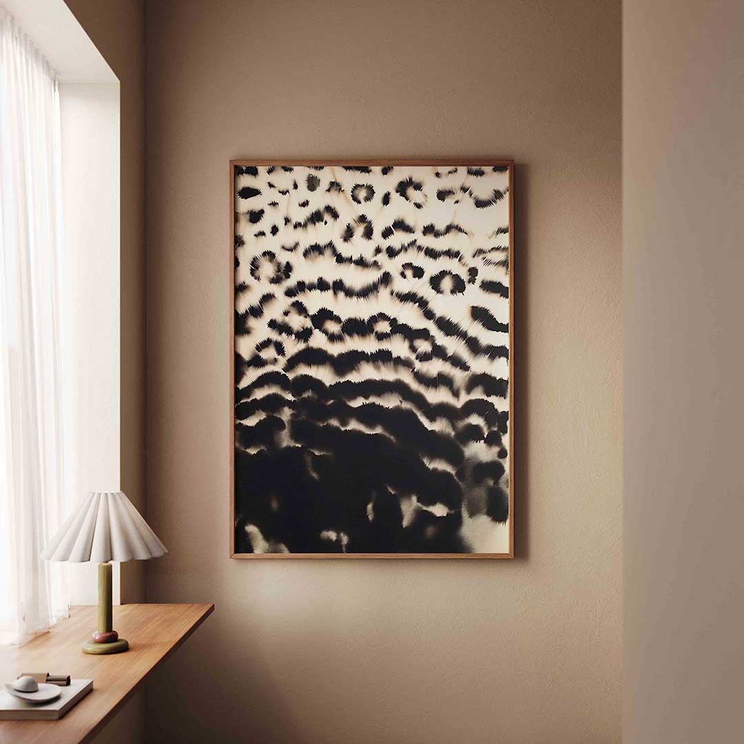 Zwart witte patronen – staande safari wanddecoratie van WallArtistic