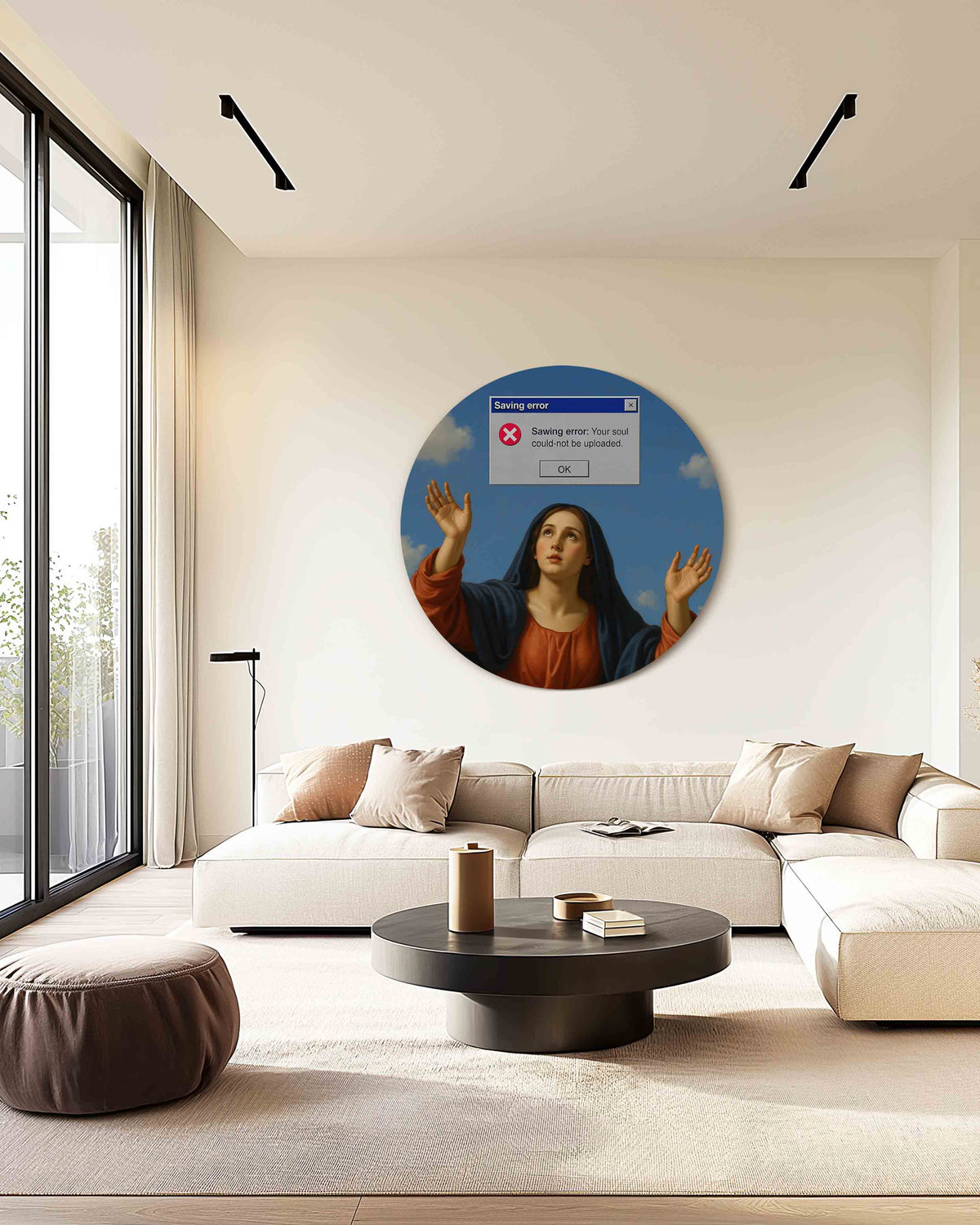 Abstracte – safari muurcirkel als ronde wanddecoratie