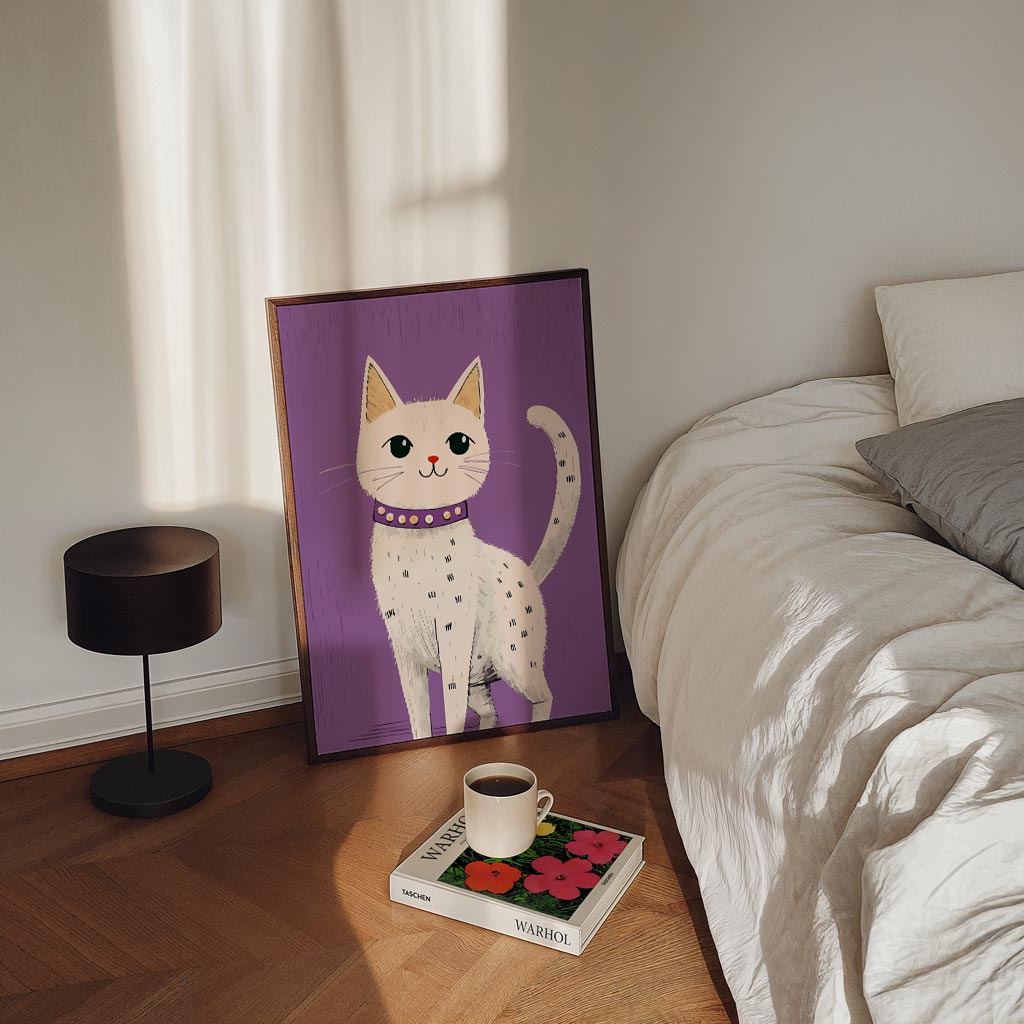 Lieve Kat Poster voor Dierenliefhebbers – staande kinderkamer wanddecoratie van WallArtistic