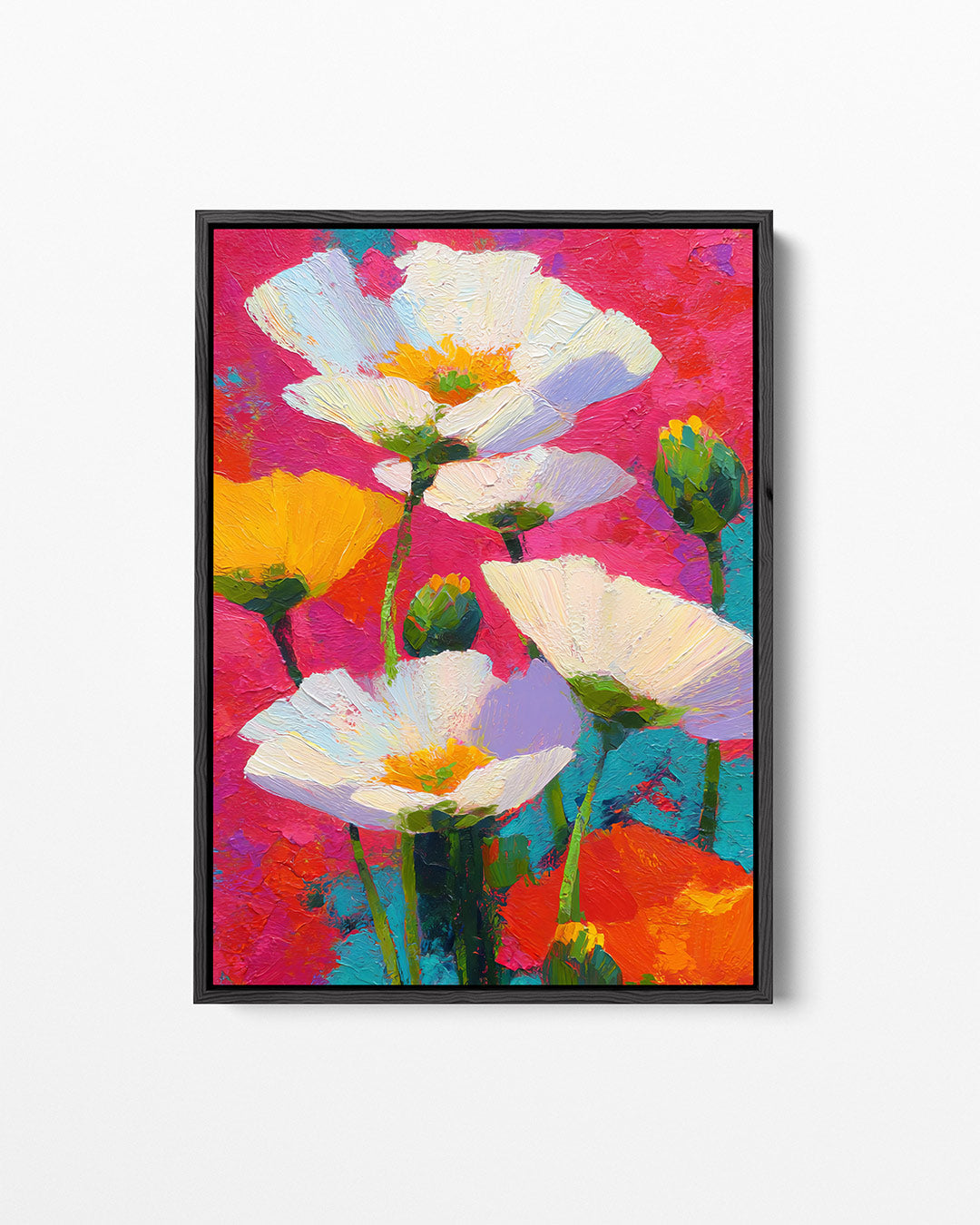 Bloemrijke kleurenexplosie – staand wanddecoratie kunstwerk