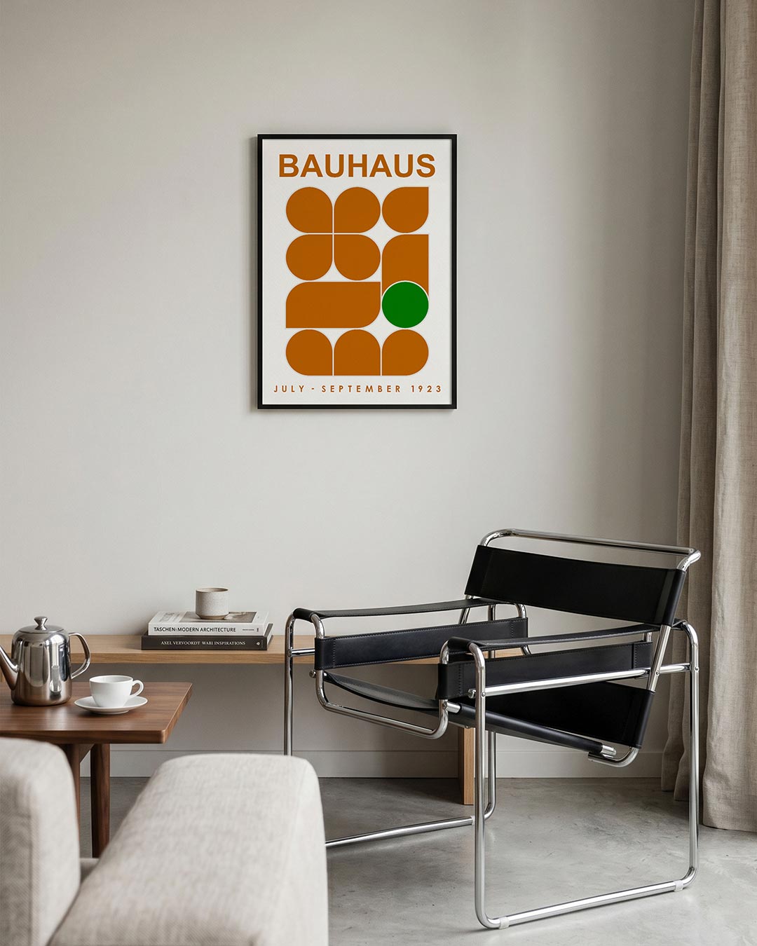 – geometrische Bauhaus poster in staand formaat