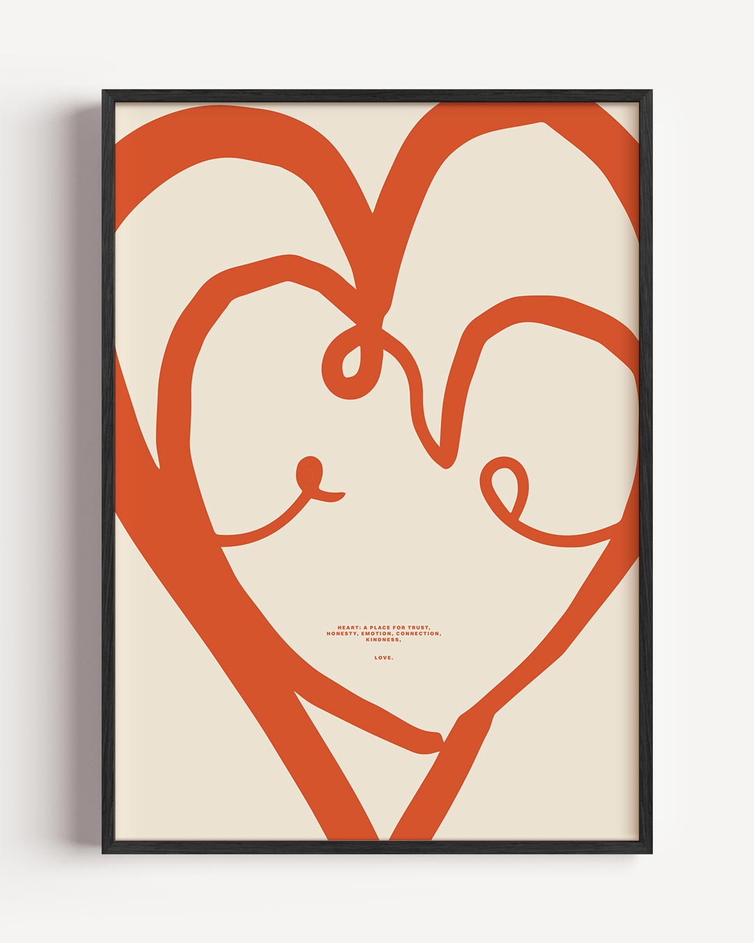 Liefdevolle Lijnkunst – liefde portret poster als wanddecoratie