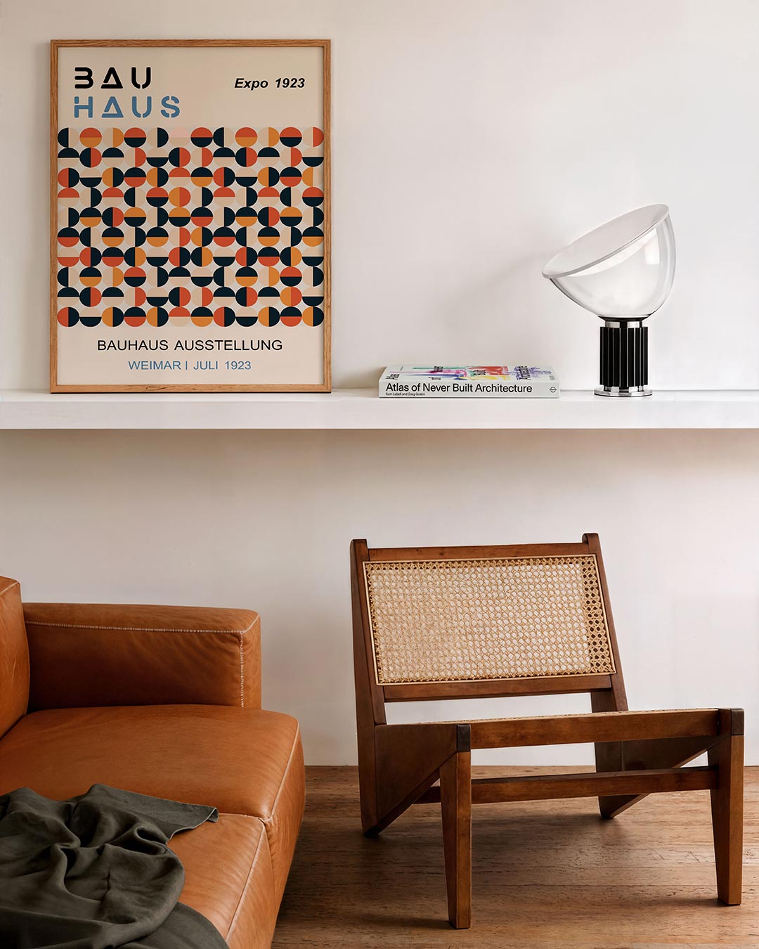 Vormritme en kleur – staande Bauhaus poster voor aan de muur