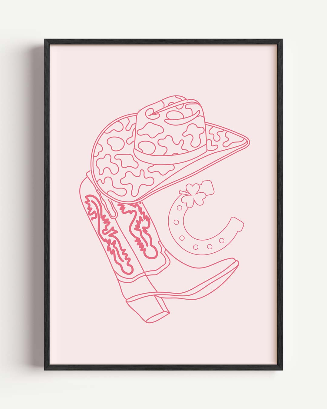Western Charme – paas portret poster als wanddecoratie