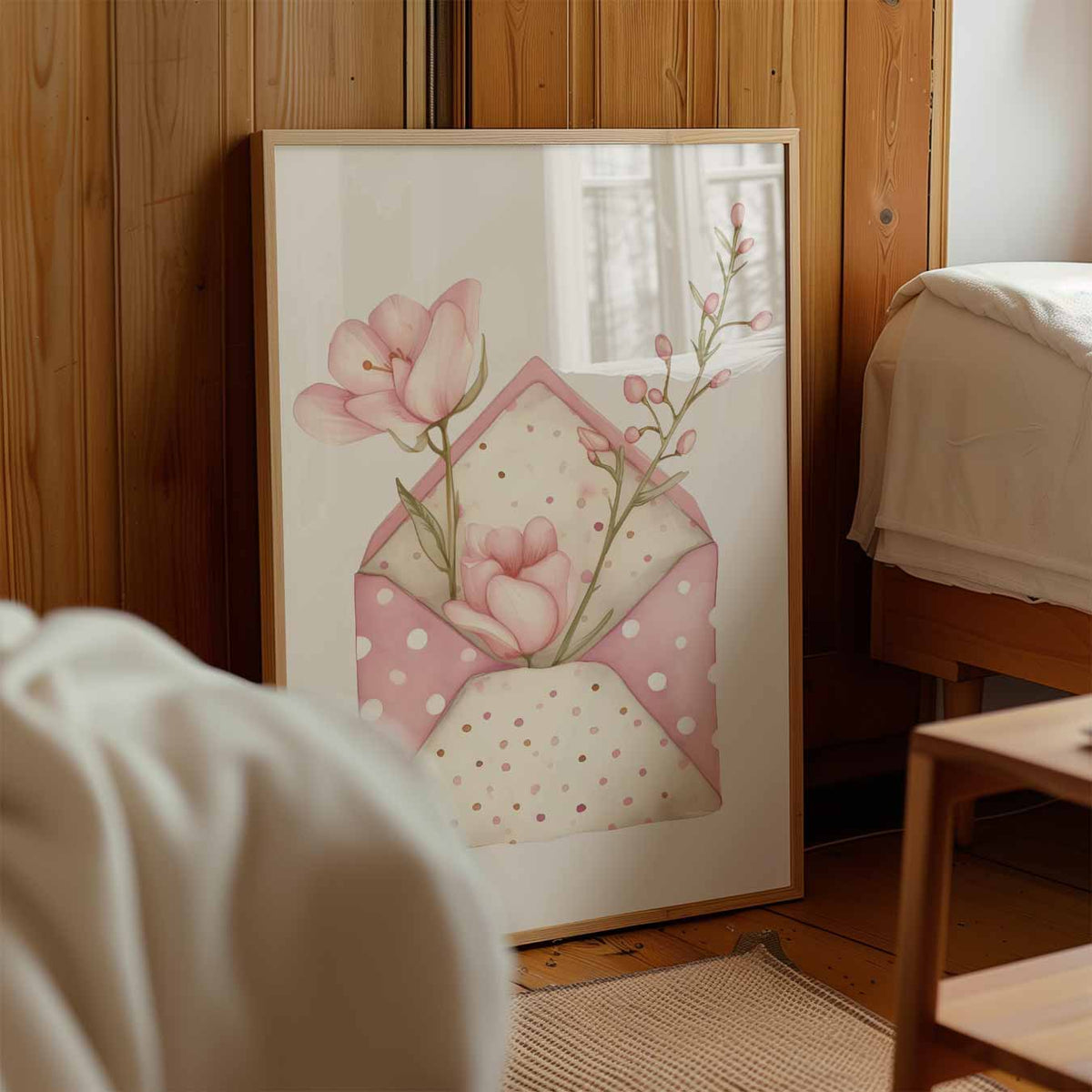 Bloemenbrief – staande muurposter voor de kinderkamer