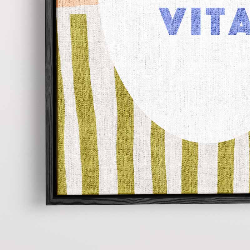 La Dolce Vita – kunstwerk met zwarte baklijst