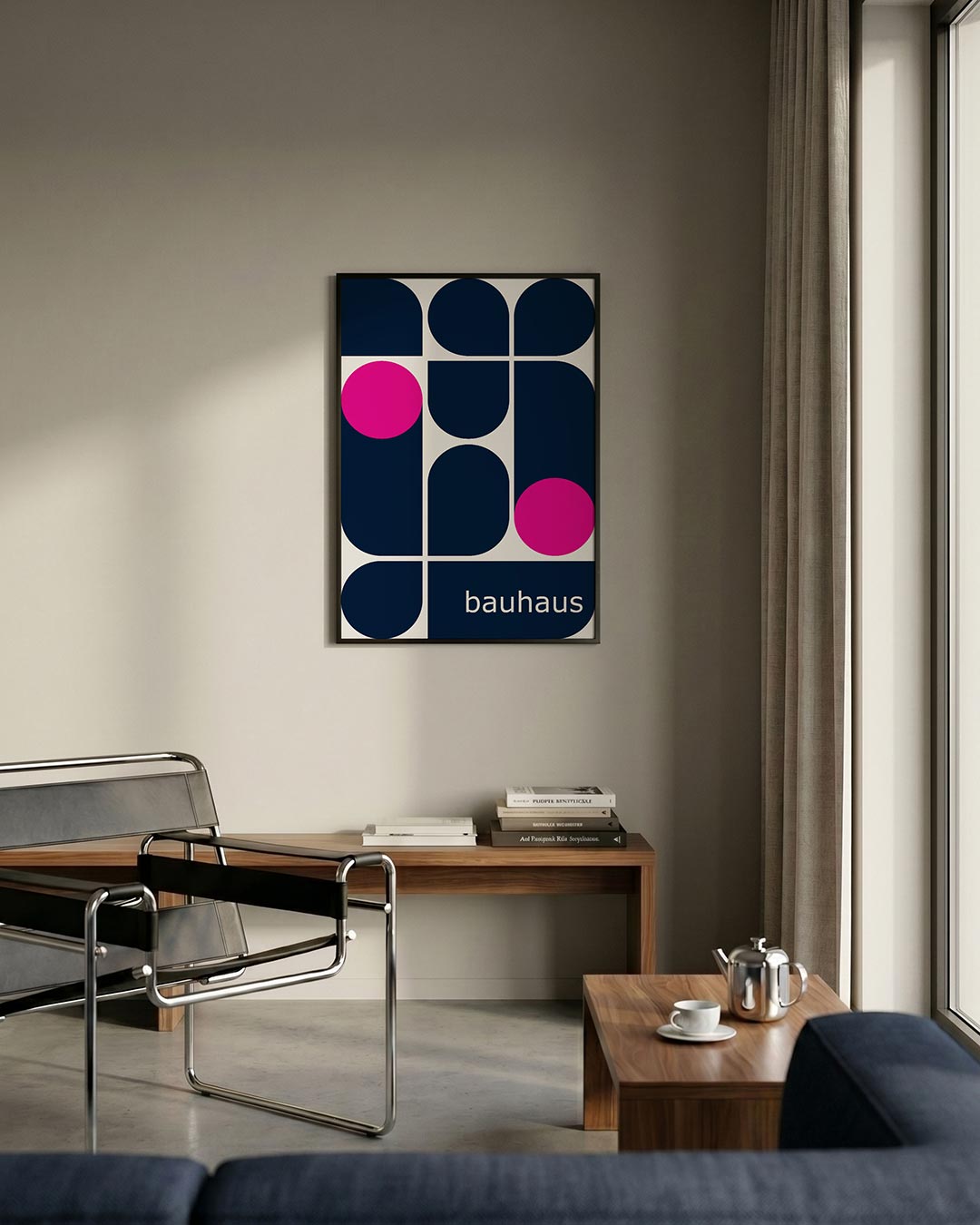 Vorm en kleur – staande Bauhaus poster voor aan de muur