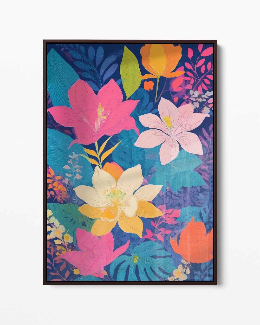 Krachtige Bloemenpracht – portret kunstwerk als wanddecoratie