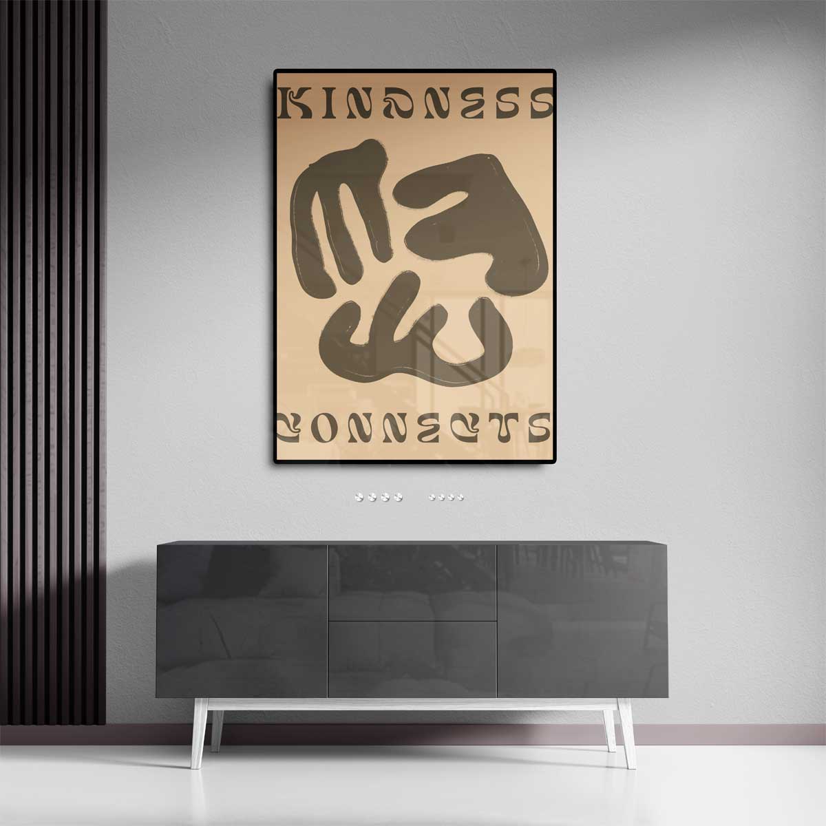 Verbonden in Vriendelijkheid Poster – staand kunstwerk voor modern interieur