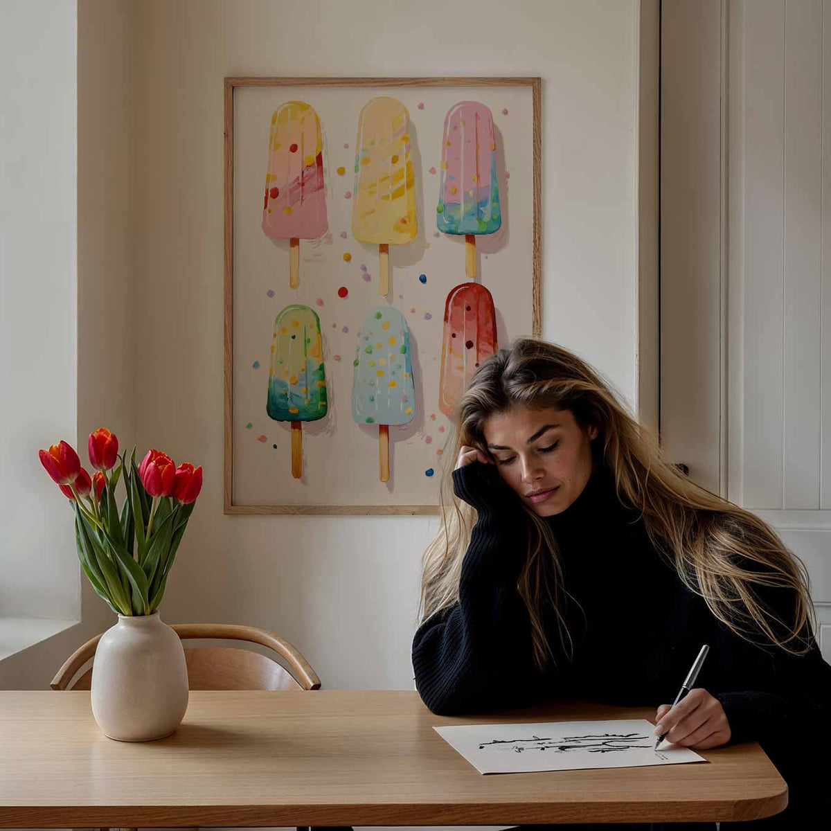Zomerse IJsjes – keuken portret poster, afbeelding 7