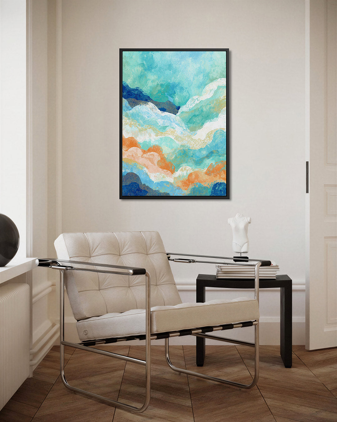 Golvende kleuren – staand wanddecoratie kunstwerk