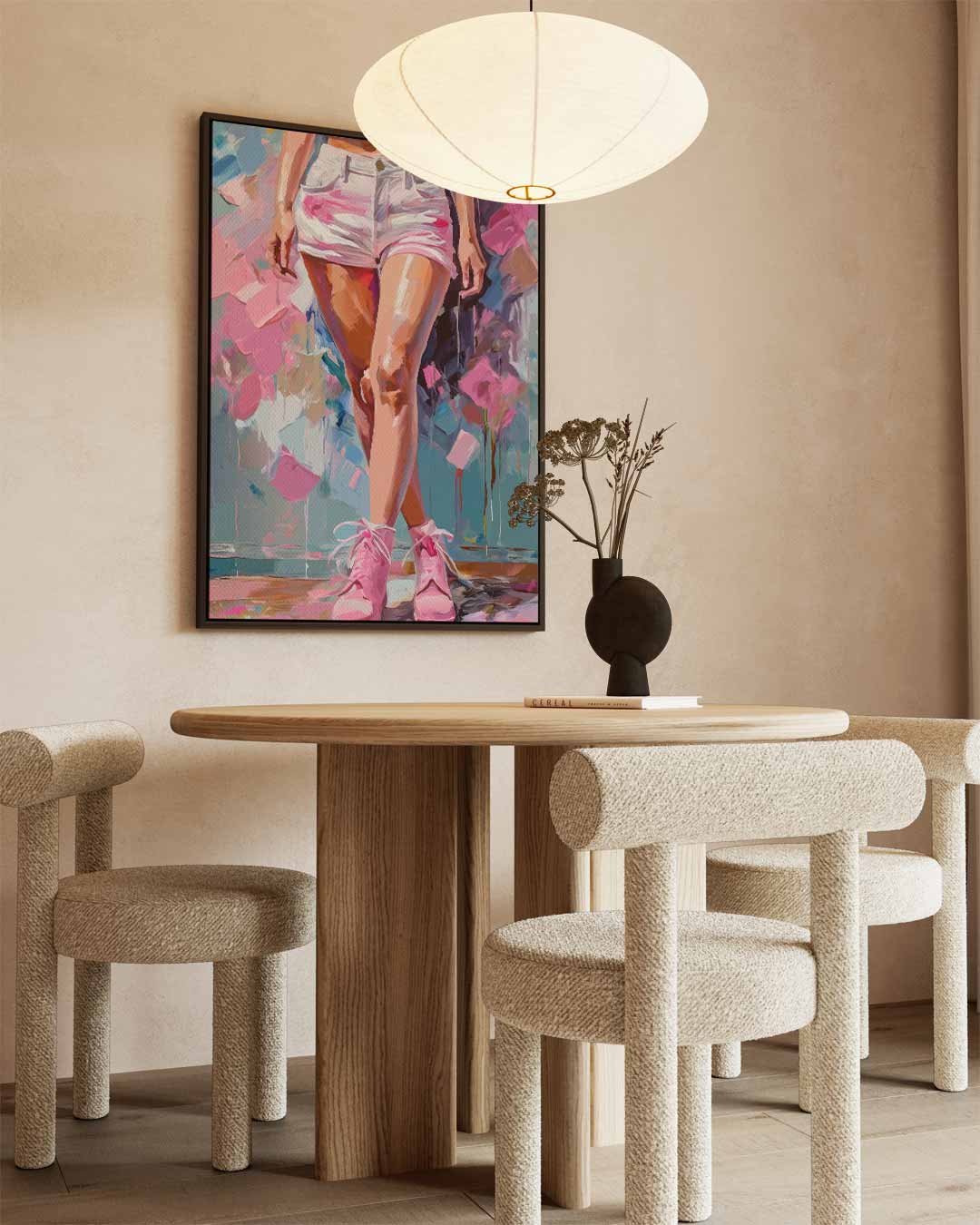 Stijlvolle Zomerwandeling – canvas wanddecoratie in portret formaat
