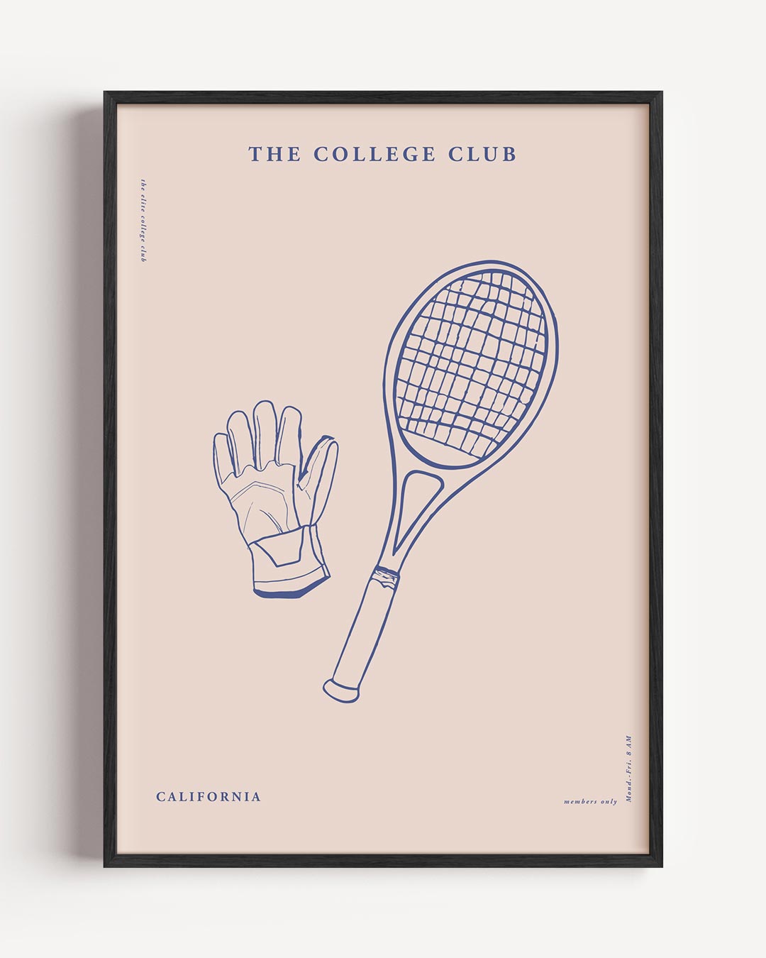 College Club Tennis – College Club portret poster als wanddecoratie