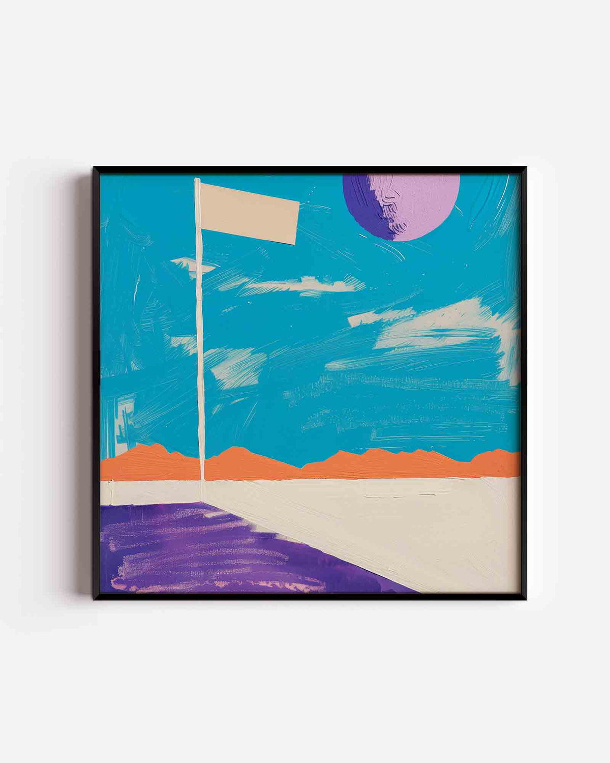 Vlag en landschap – design vierkante poster als wanddecoratie