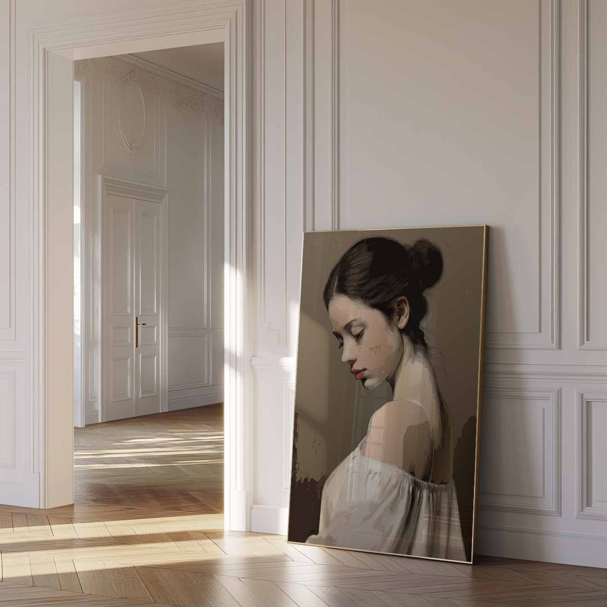 Elegante Portretposter – paas poster als vrolijke staande wanddecoratie