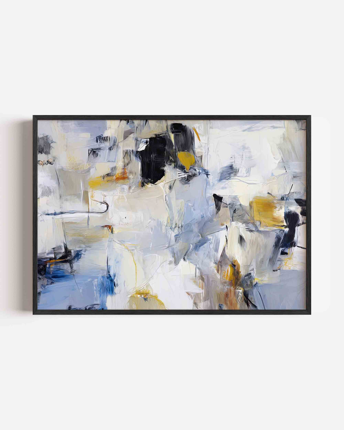 Abstracte vormen en kleuren – hedendaagse illustratie poster in landscape formaat