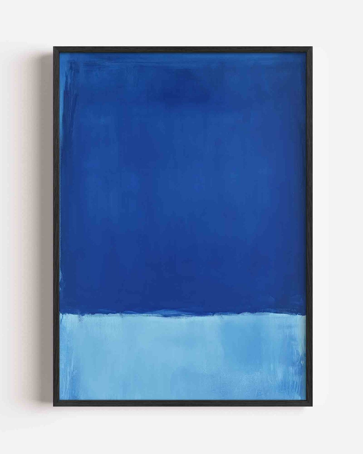 Blauwe abstracte – Kunst & Design poster als staande wanddecoratie