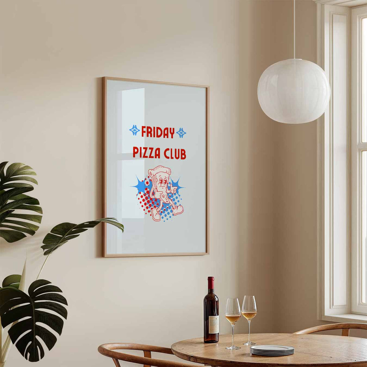 Friday Pizza Club – staande keuken wanddecoratie van WallArtistic