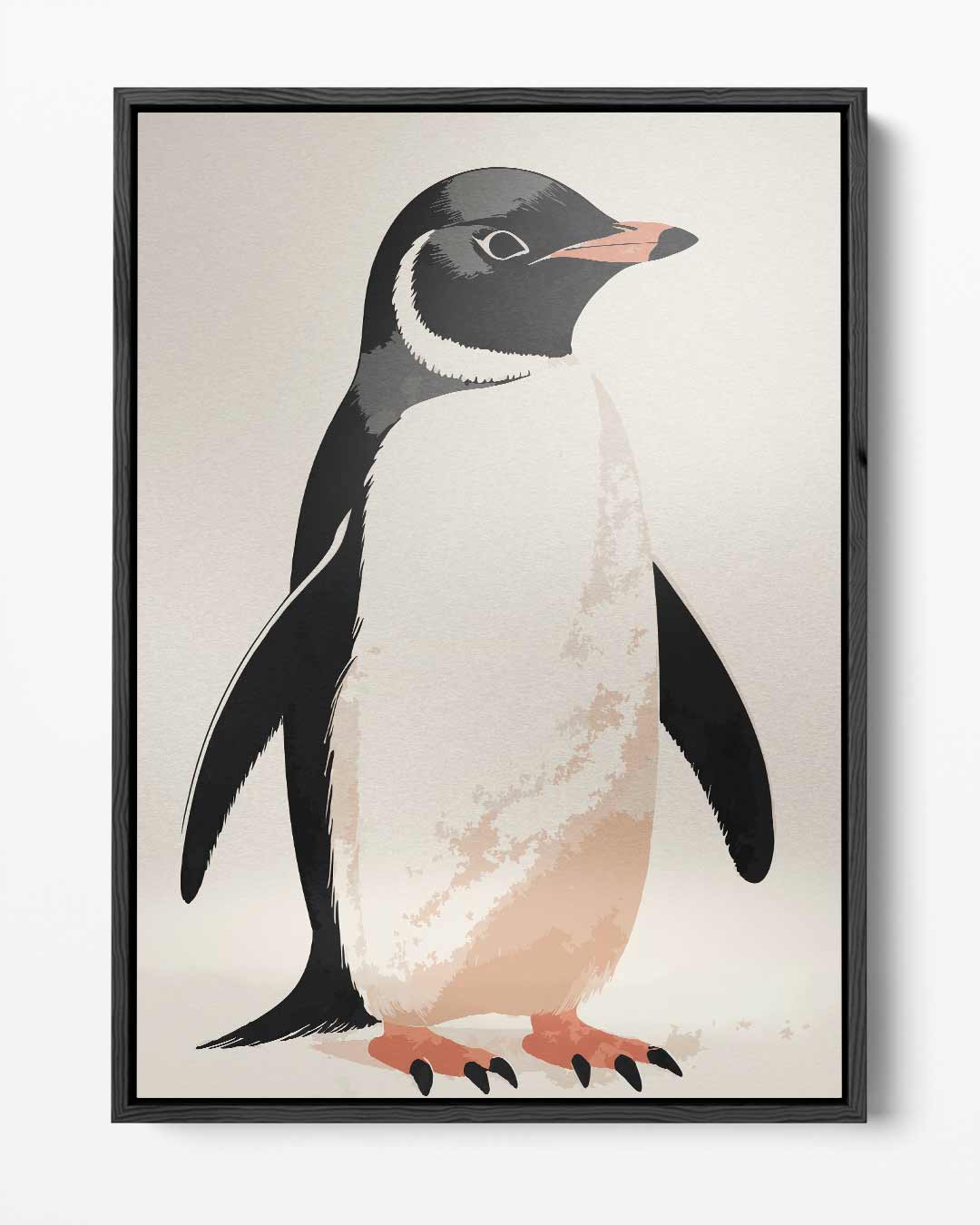 Pinguïn – portret kunstwerk als wanddecoratie