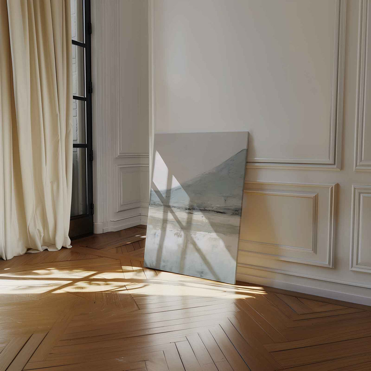 Bergen in Mist – staand kunstwerk voor modern interieur