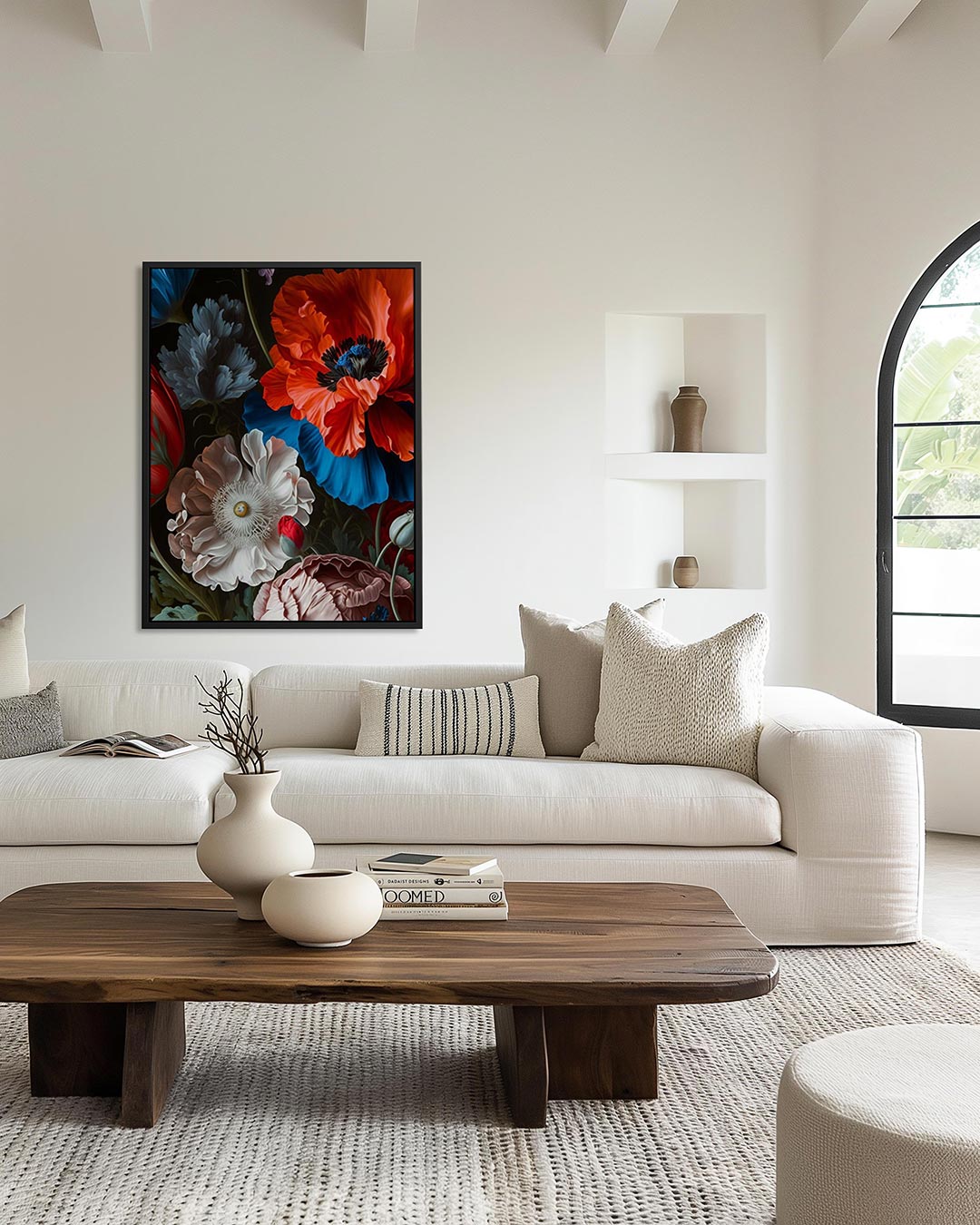 Bloemenexplosie – moderne staande wandkunst