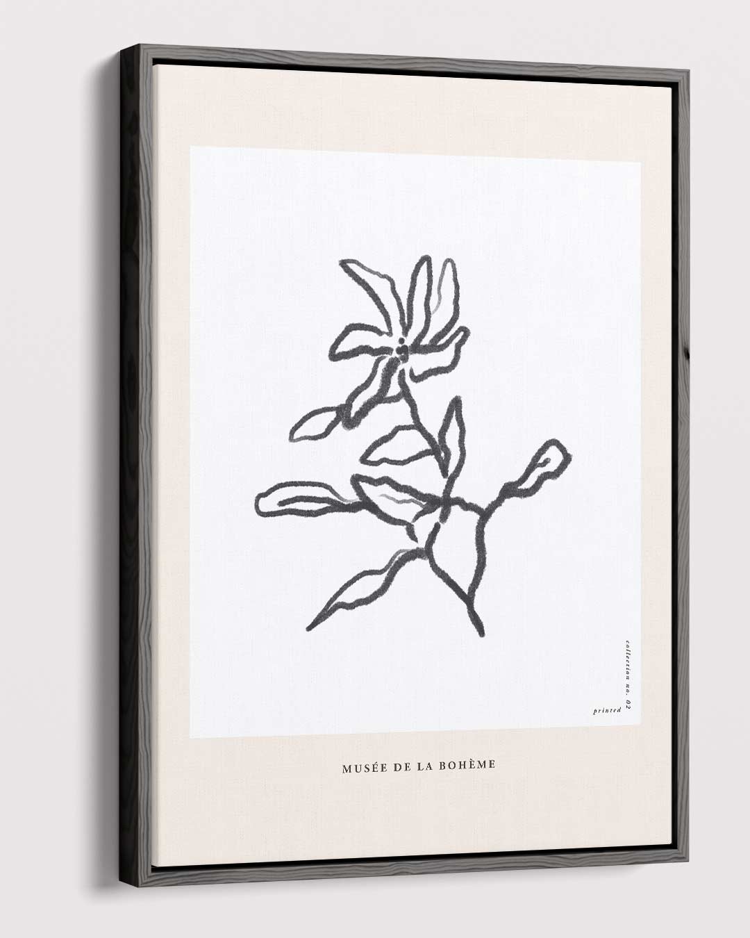 Elegante Bloemillustratie – canvas wanddecoratie in portret formaat