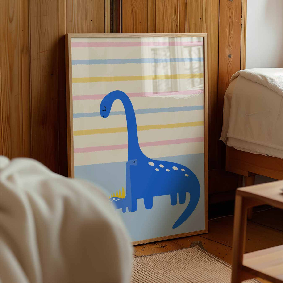 Schattige Dino Vrienden – kinderposter in staand formaat