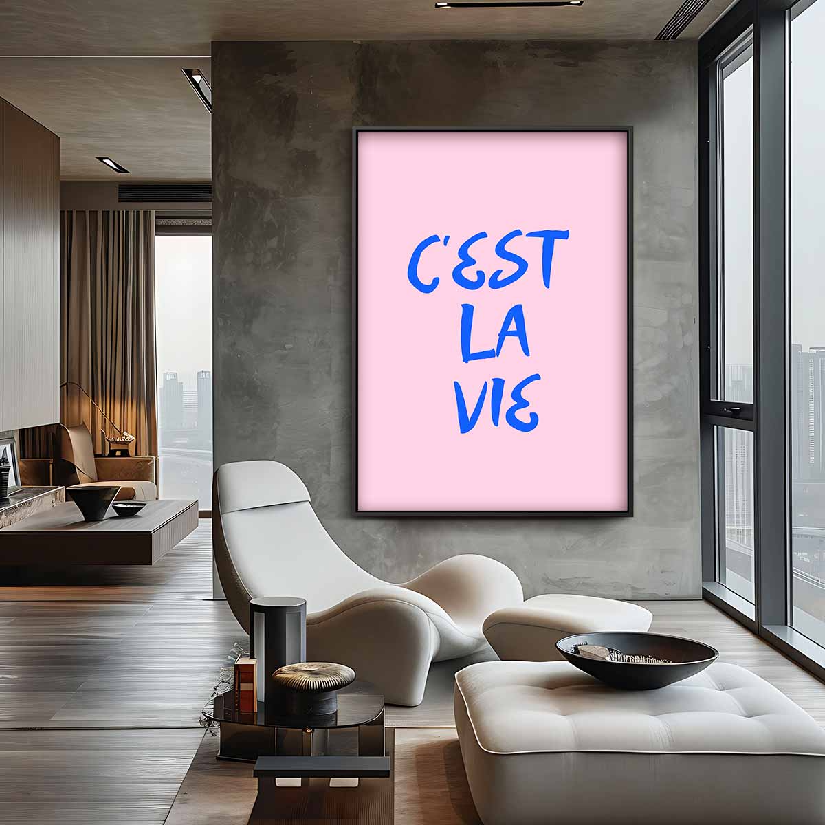 C'est La Vie Wanddecoratie – plexiglas kunstwerk als wanddecoratie