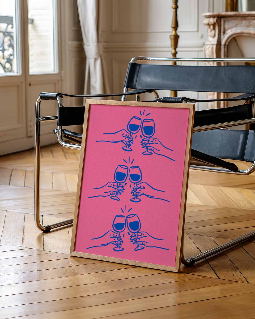 Proostende Wijnglazen – zomer portret poster, afbeelding 7